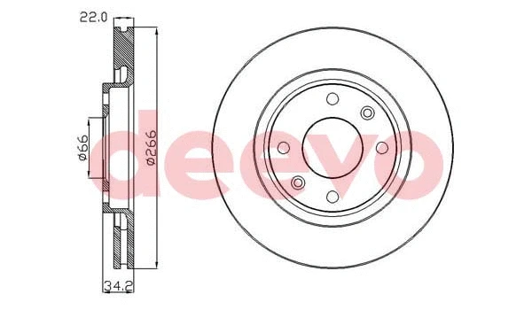 Disque de frein DEEVO BD13160