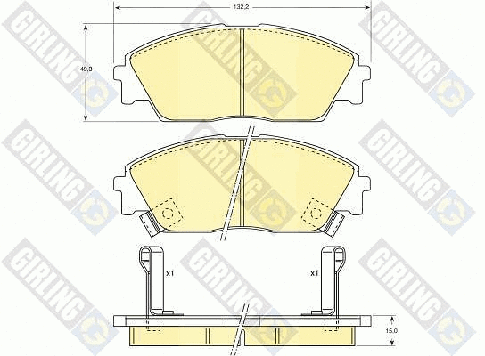 Kit de plaquettes de frein, frein à disque GIRLING 6107639