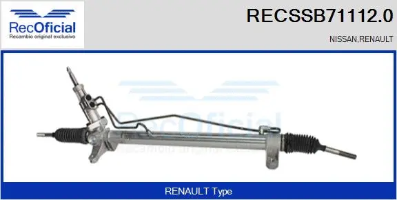 Crémaillère de direction RECOFICIAL RECSSB71112.0