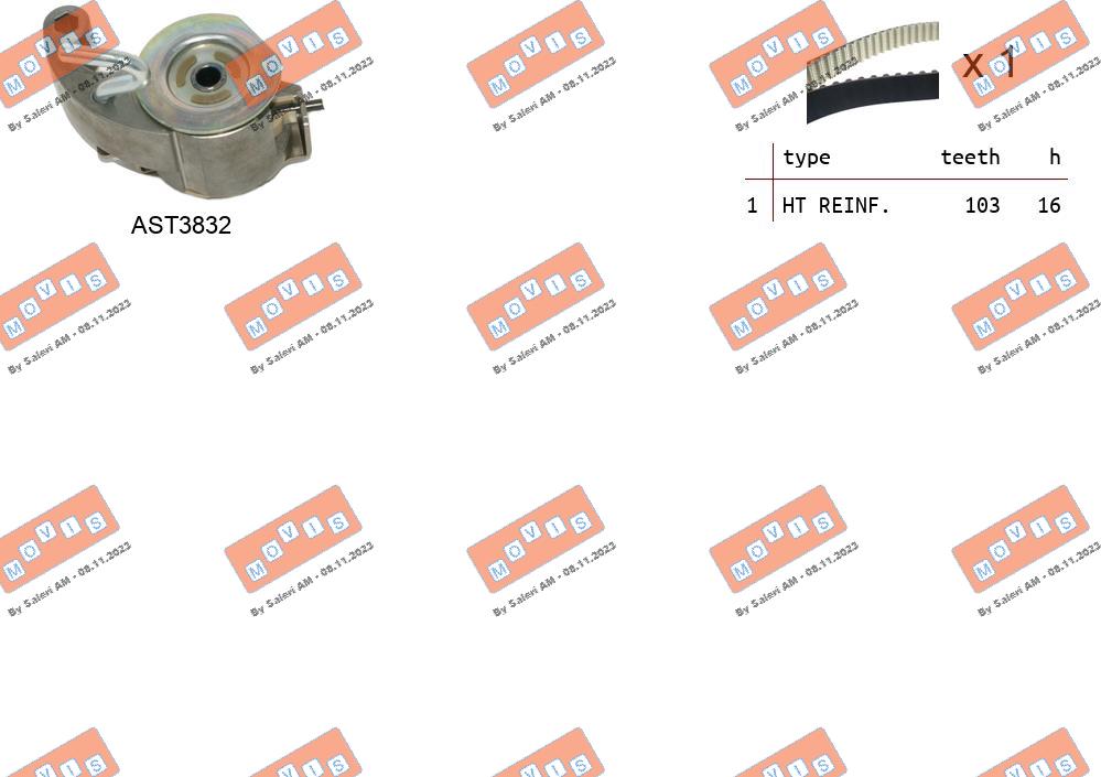 Kit de courroie crantée MOVIS ASTK1305