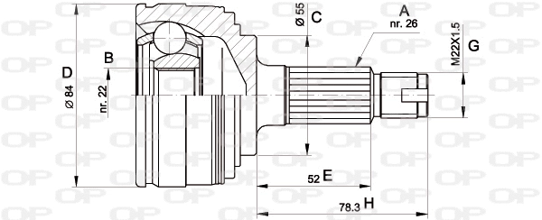 Jeu de joints, arbre de transmission OPEN PARTS CVJ5294.10
