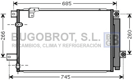 Condenseur, climatisation BUGOBROT 62-TO5409