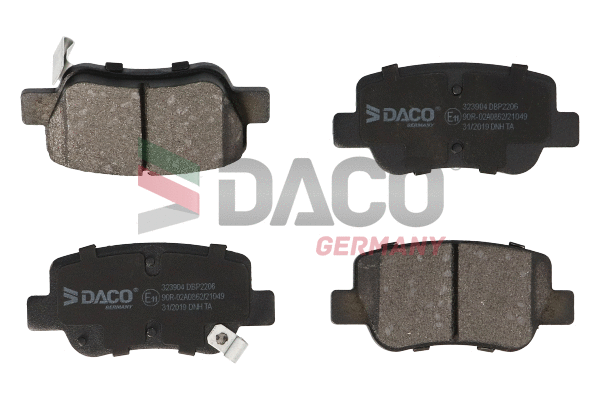 Kit de plaquettes de frein, frein à disque DACO Germany 323904