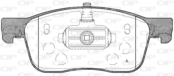 Kit de plaquettes de frein, frein à disque OPEN PARTS BPA1719.00