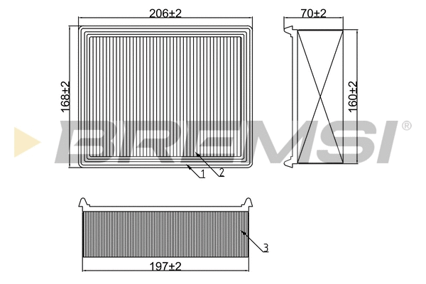 Filtre à air BREMSI FA1262