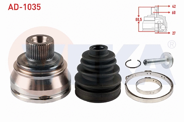 Jeu de joints, arbre de transmission VEKA AD-1035
