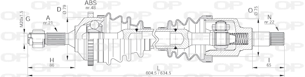 Arbre de transmission OPEN PARTS DRS6177.00