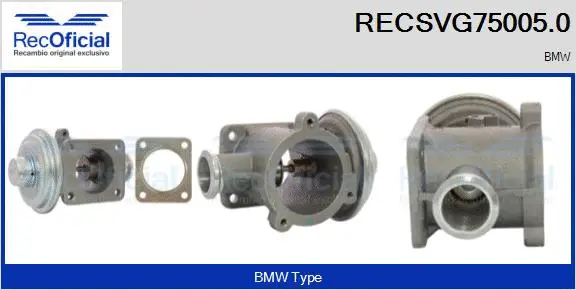 Vanne EGR RECOFICIAL RECSVG75005.0
