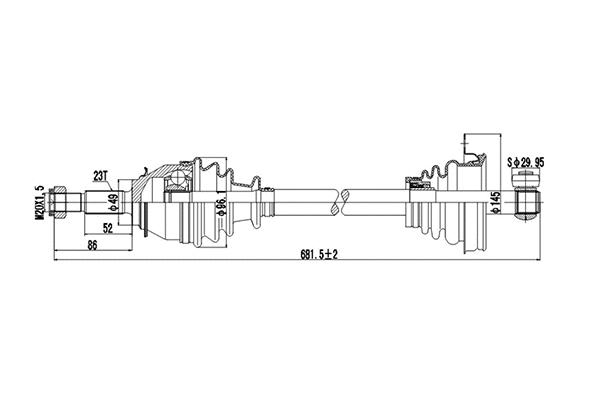 Arbre de transmission DYNAMATRIX DDS211012