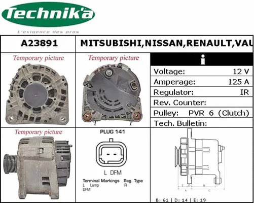 Alternateur Technika A23891