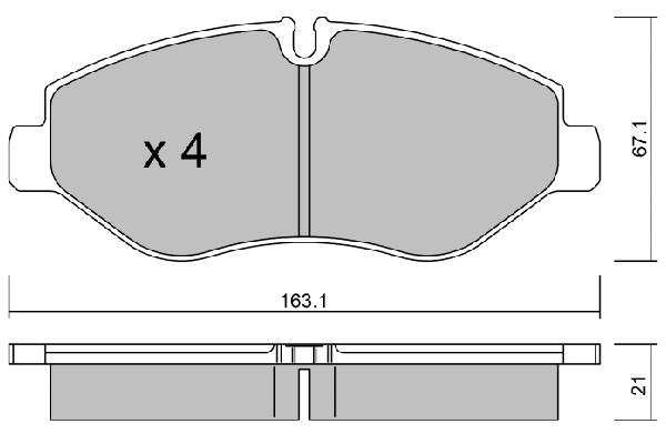 Kit de plaquettes de frein, frein à disque AISIN BPIV-1001