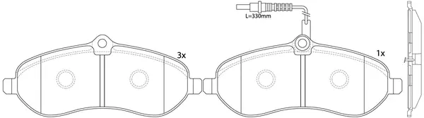 Kit de plaquettes de frein, frein à disque SB BP42531W