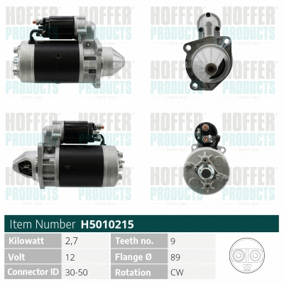 Démarreur HOFFER H5010215