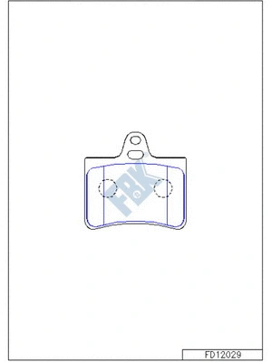 Kit de plaquettes de frein, frein à disque FBK FD12029