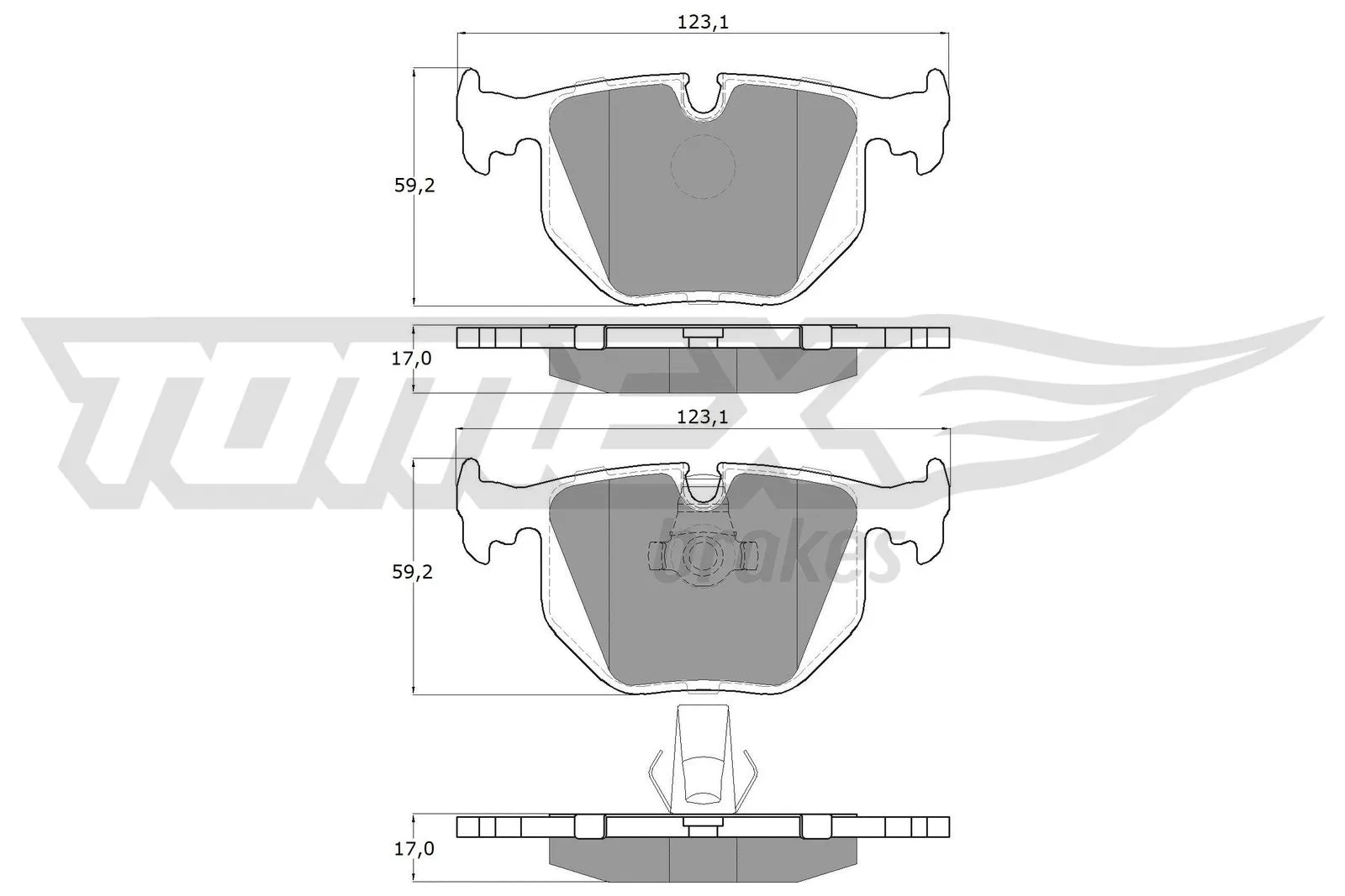 Kit de plaquettes de frein, frein à disque TOMEX Brakes TX 13-19