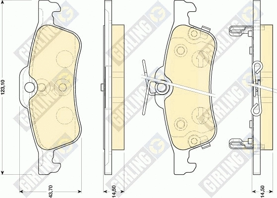 Kit de plaquettes de frein, frein à disque GIRLING 6134582