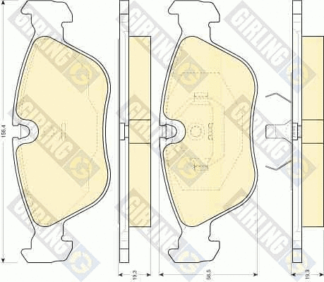 Kit de plaquettes de frein, frein à disque GIRLING 6111592