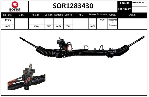Crémaillère de direction STARTCAR SOR1283430