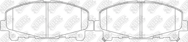 Kit de plaquettes de frein, frein à disque NiBK PN8865