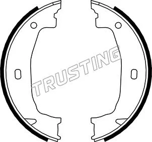 Jeu de mâchoires de frein, frein de stationnement TRUSTING 019.028