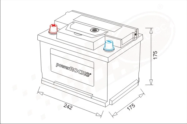 Batterie de démarrage powerROCK BAT055LKN