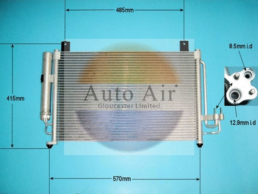 Condenseur, climatisation AUTO AIR GLOUCESTER 16-1079