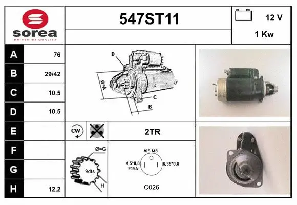 Démarreur STARTCAR 547ST11