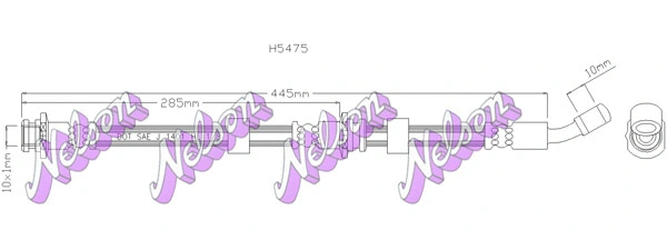 Flexible de frein KAWE H5475
