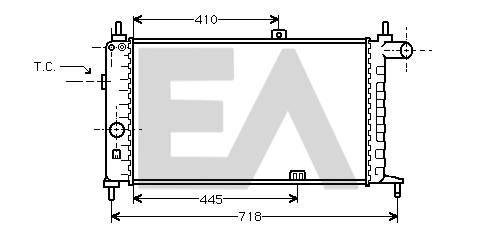 Radiateur, refroidissement du moteur EACLIMA 31R54039