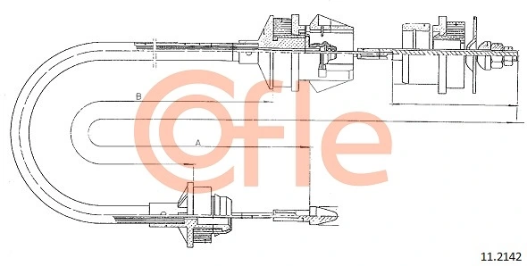 Tirette à câble, commande d'embrayage COFLE 11.2142