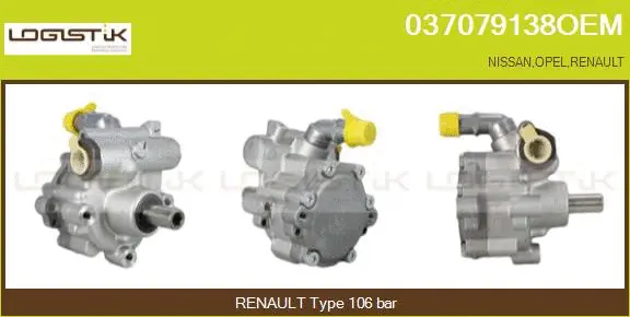 Pompe hydraulique, direction LGK 037079138OEM