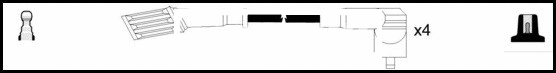 Kit de câbles d'allumage LEMARK HOES854