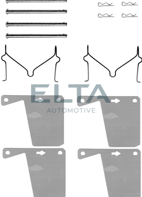 Kit d'accessoires, plaquette de frein à disque ELTA AUTOMOTIVE EA8558