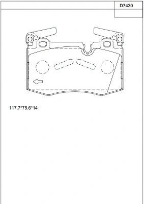 Kit de plaquettes de frein, frein à disque ASIMCO KD7430
