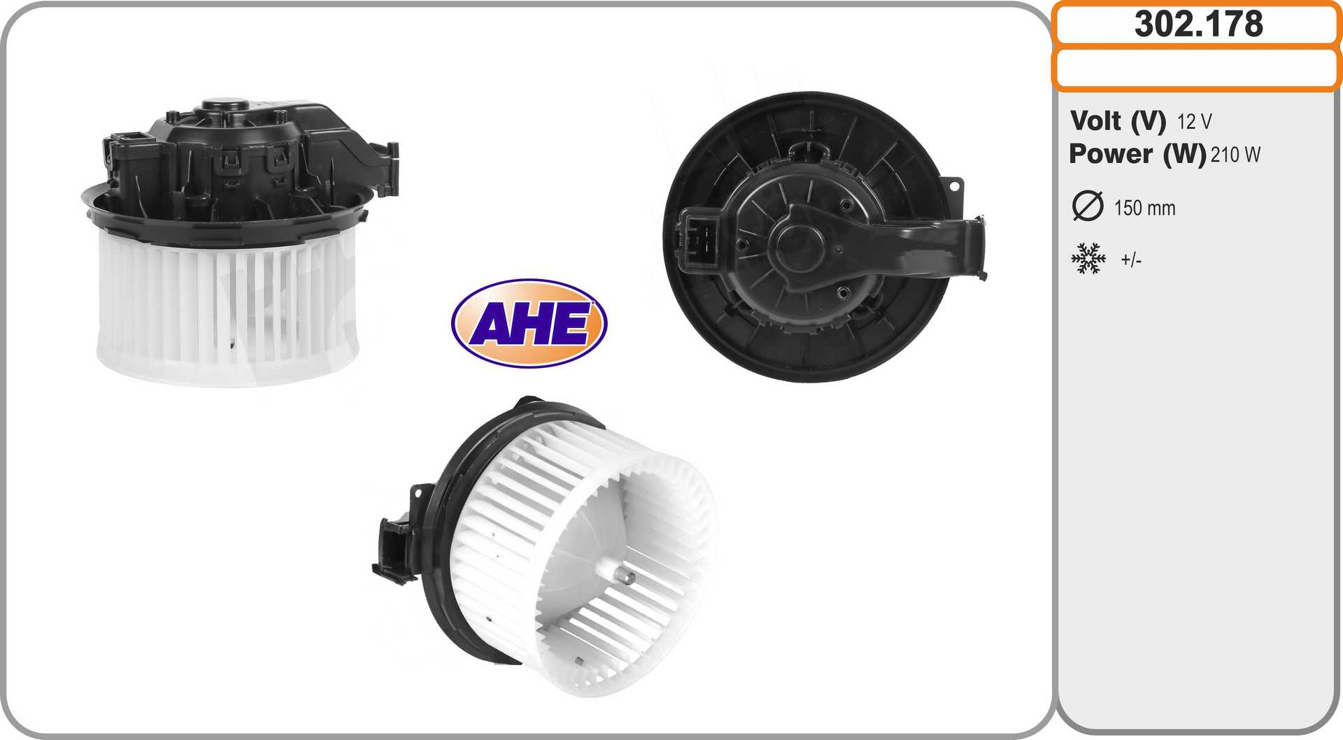 Pulseur d'air habitacle AHE 302.178