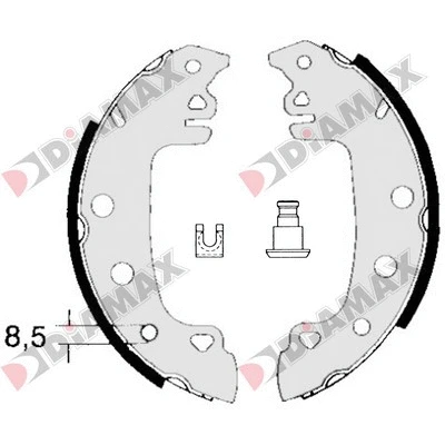 Jeu de mâchoires de frein DIAMAX N01146