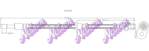 Flexible de frein KAWE H4494