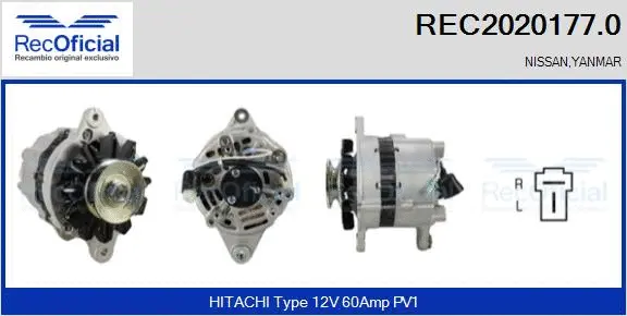 Alternateur RECOFICIAL REC2020177.0
