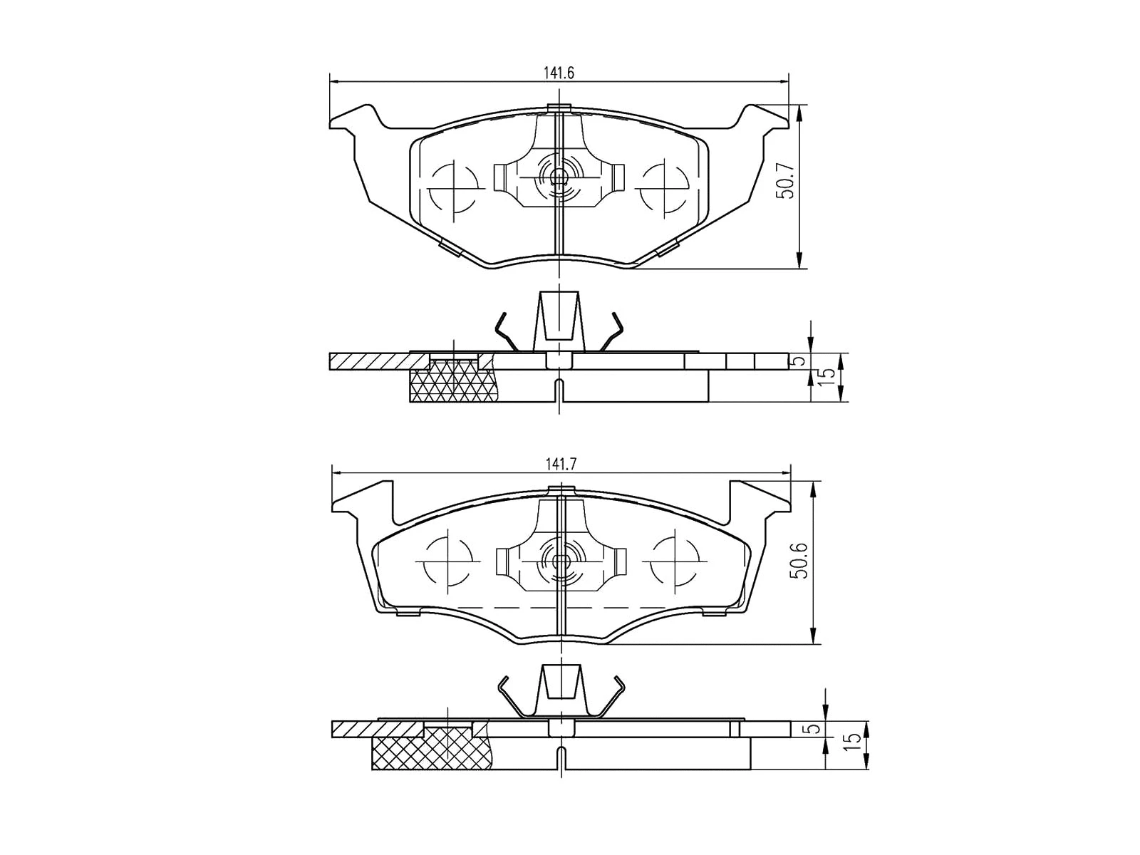 Kit de plaquettes de frein, frein à disque A.Z. Meisterteile AZMT-44-022-1047