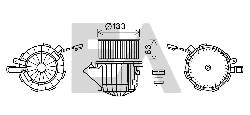 Moteur électrique, pulseur d'air habitacle EACLIMA 42A02010