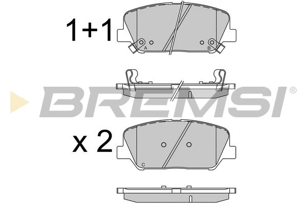 Kit de plaquettes de frein, frein à disque BREMSI BP3531