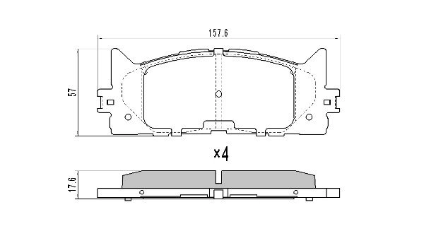 Kit de plaquettes de frein, frein à disque FREMAX FBP-1617