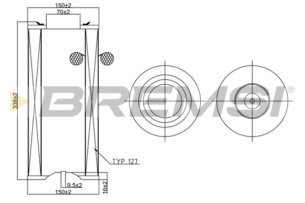 Filtre à air BREMSI FA1256