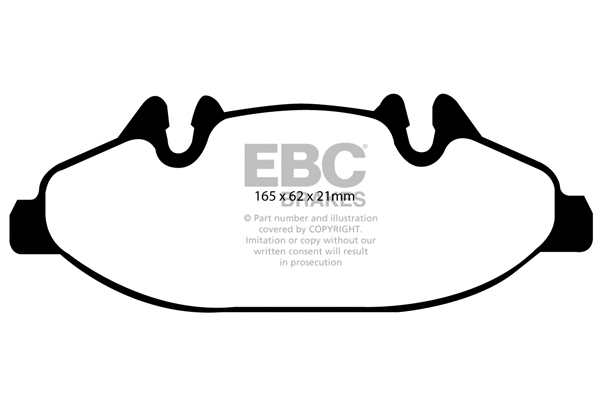 Kit de plaquettes de frein, frein à disque EBC Brakes DP21553