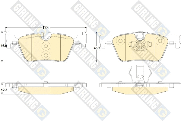 Kit de plaquettes de frein, frein à disque GIRLING 6119192