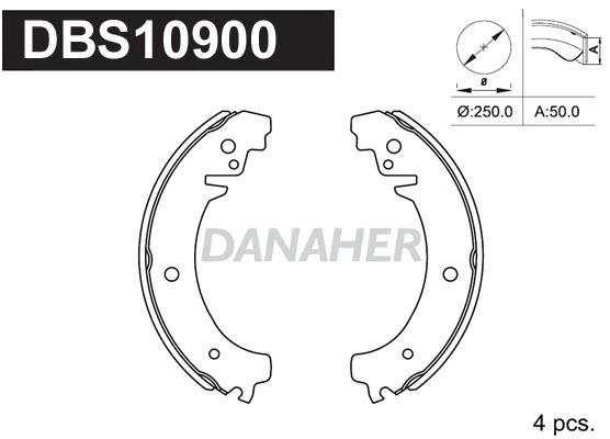 Jeu de mâchoires de frein DANAHER DBS10900
