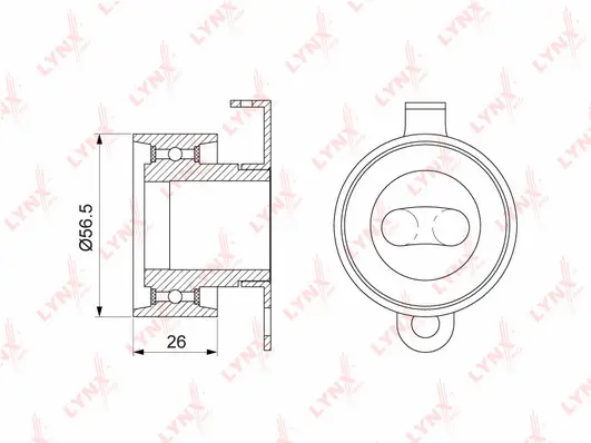 Poulie de tension, courroie crantée LYNXAUTO PB-1140