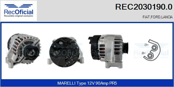 Alternateur RECOFICIAL REC2030190.0