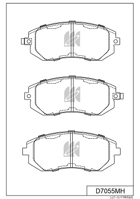 Kit de plaquettes de frein, frein à disque MK Kashiyama D7055MH