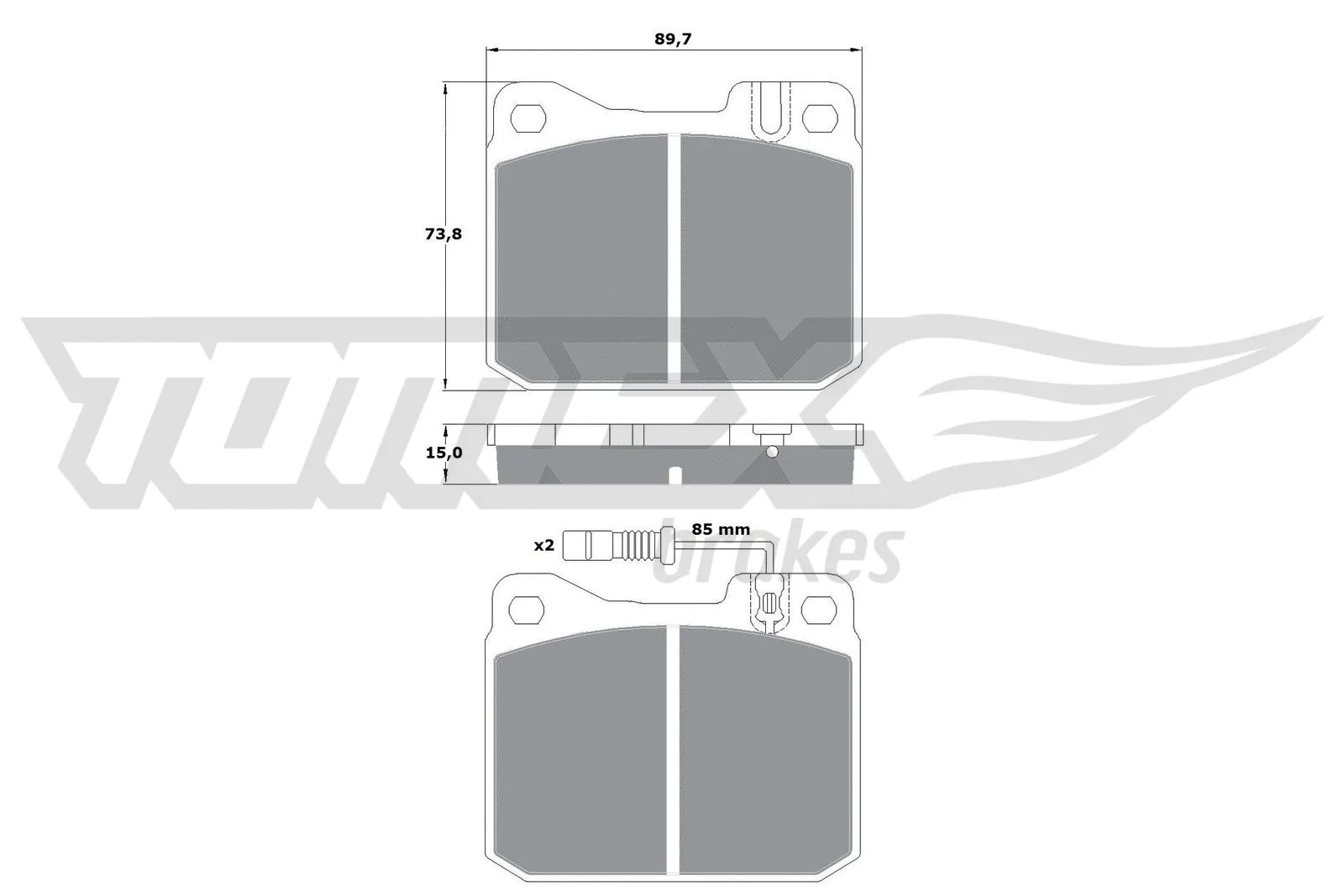Kit de plaquettes de frein, frein à disque TOMEX Brakes TX 10-221